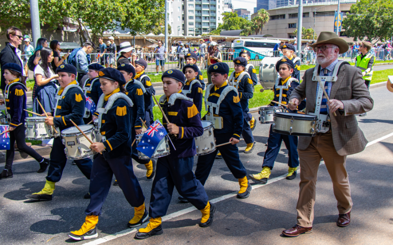 Marching With Drums